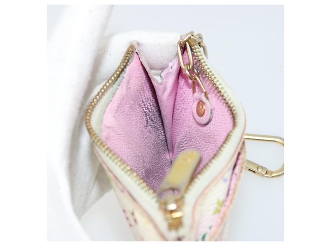 LOUIS VUITTON Pochette Cles NM Multicolor Purse White M93734 Auth 177362 Bianco - vista 18