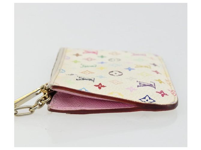 LOUIS VUITTON Pochette Cles NM Multicolor Purse White M93734 Auth 177362 Bianco - vista 4