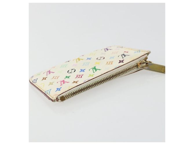 LOUIS VUITTON Pochette Cles NM Multicolor Purse White M93734 Auth 177362 Bianco - vista 5