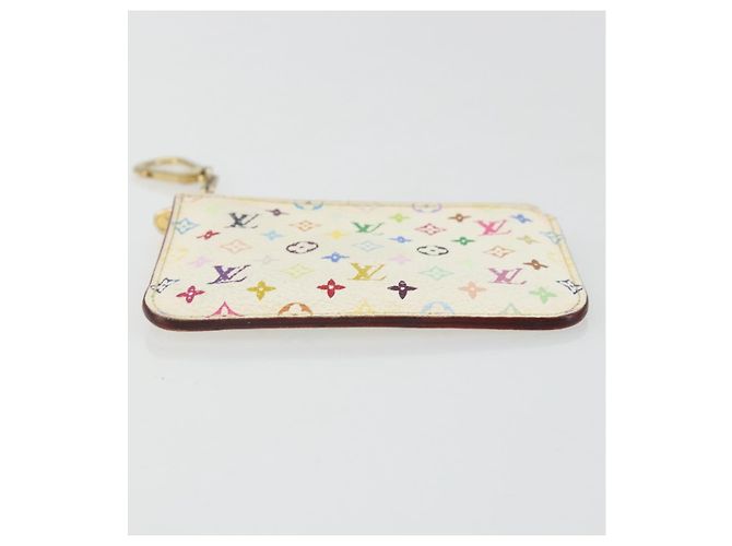 LOUIS VUITTON Pochette Cles NM Multicolor Purse White M93734 Auth 177362 Bianco - vista 6