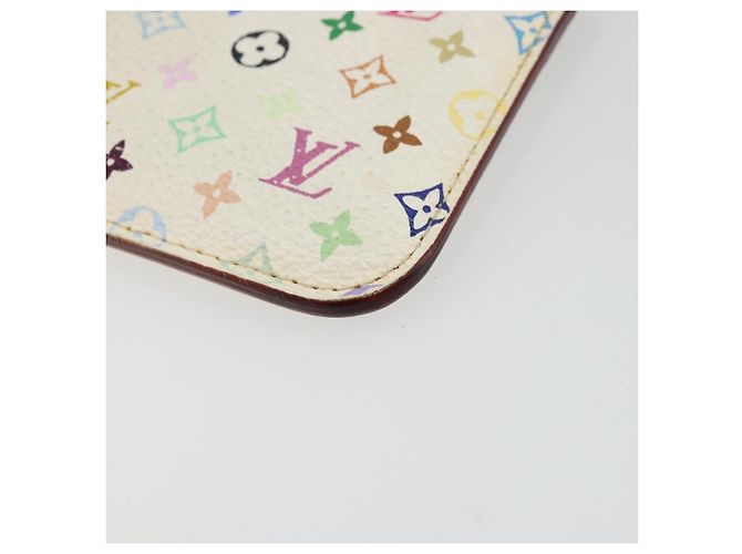 LOUIS VUITTON Pochette Cles NM Multicolor Purse White M93734 Auth 177362 Bianco - vista 7
