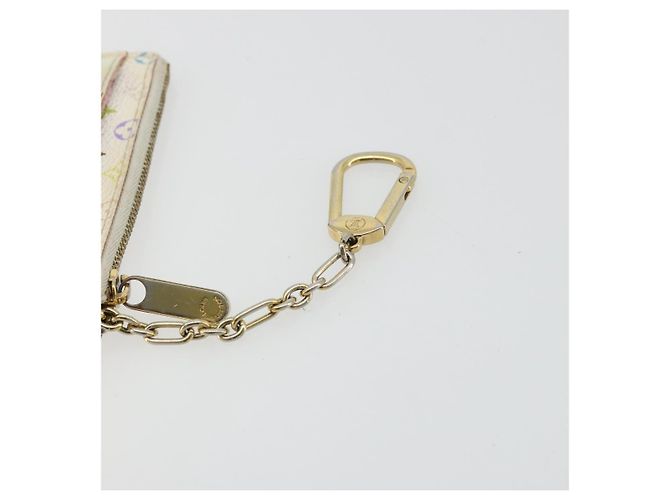 LOUIS VUITTON Pochette Cles NM Multicolor Purse White M93734 Auth 177362 Bianco - vista 8
