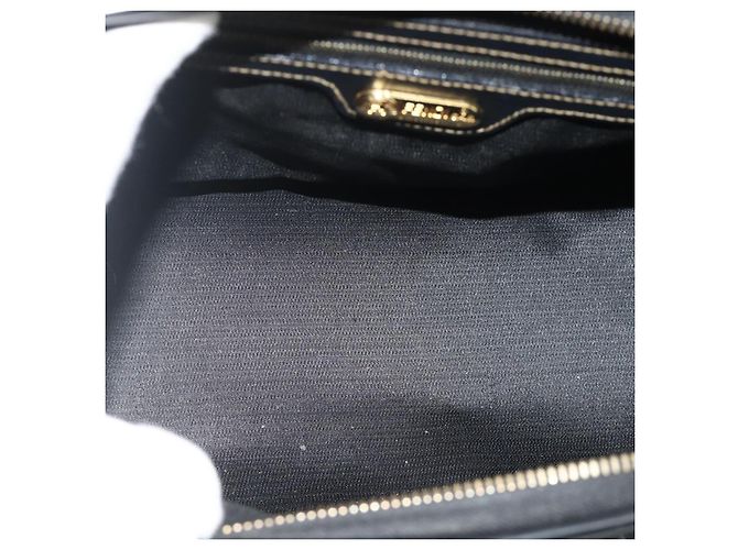 Pequin FENDI Borsa Boston Mini in Tela Pecan PVC Nero Marrone Auth bs34863 - vista 12