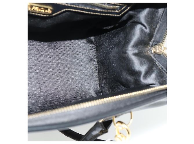 Pequin FENDI Borsa Boston Mini in Tela Pecan PVC Nero Marrone Auth bs34863 - vista 19