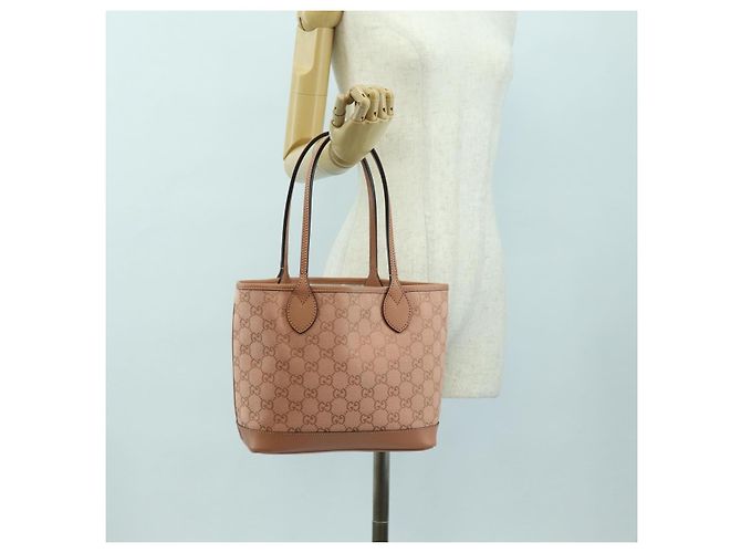 Borsa Tote GUCCI GG Canvas Ophidia Rosa 742102 525040 Auth am11524SAM - vista 19