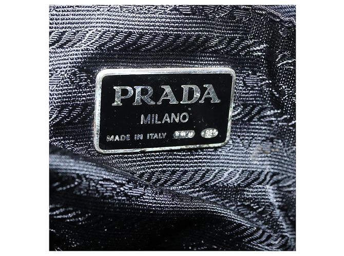 PRADA Chain Schultertasche Wildleder Schwarz Gold Auth bs34965 Golden - Ansicht 18
