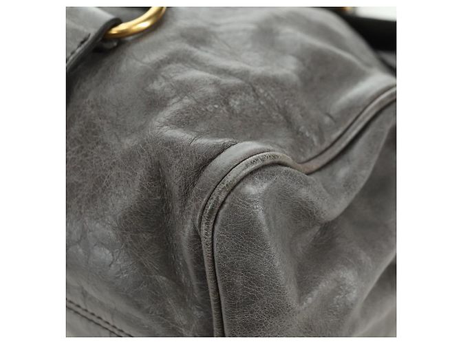 Borsa Miu Miu in pelle 2way Grigio Oro Auth 177717SAM Marrone D'oro - vista 17