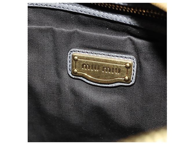Borsa Miu Miu in pelle 2way Grigio Oro Auth 177717SAM Marrone D'oro - vista 23