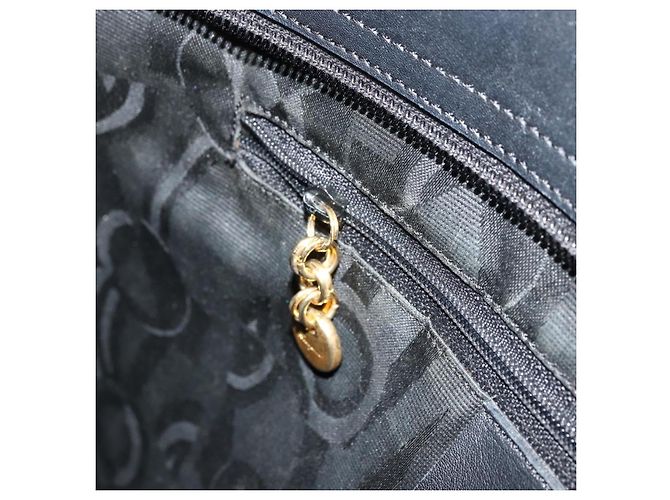 Borsa Tote Vala Salvatore Ferragamo in tela nero e oro Auth bs34543 D'oro - vista 20