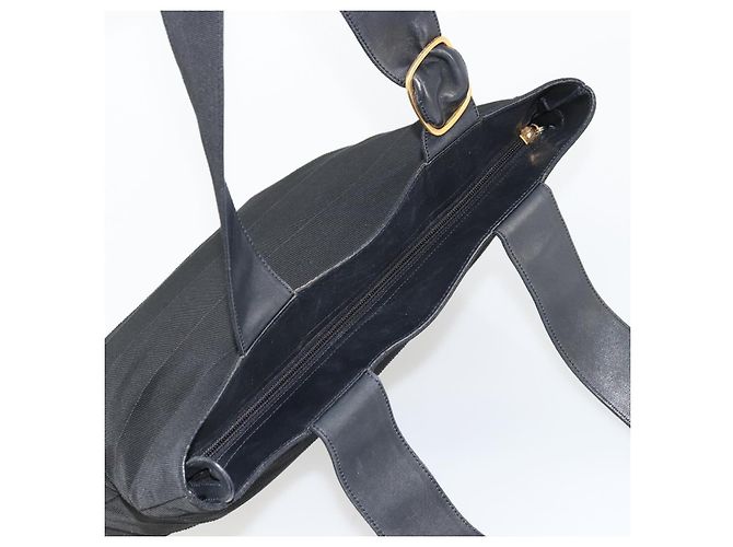 Borsa Tote Vala Salvatore Ferragamo in tela nero e oro Auth bs34543 D'oro - vista 6