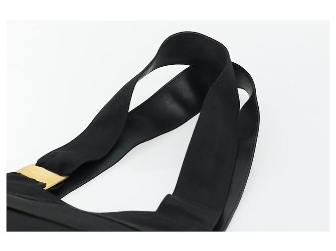 Borsa Tote Vala Salvatore Ferragamo in tela nero e oro Auth bs34543 D'oro - vista 8
