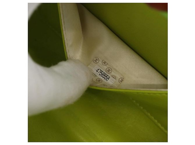 CHANEL Matelasse Chain Hand Bag Suede Light green CC Auth 176874SAV Verde chiaro - vista 10