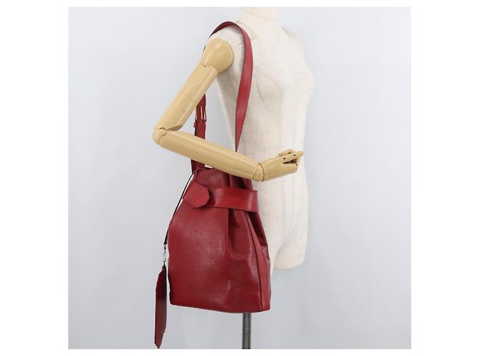 LOUIS VUITTON Epi Sac Depaule GM Shoulder Bag Vermelho M80197 LV Auth bs34997 - vista 22