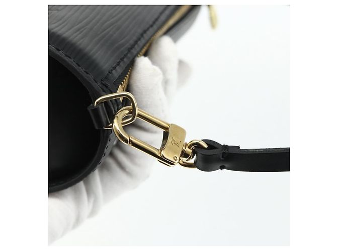 LOUIS VUITTON Epi Soufflot Pouch Black LV Auth BA12312A Negro - vista 10
