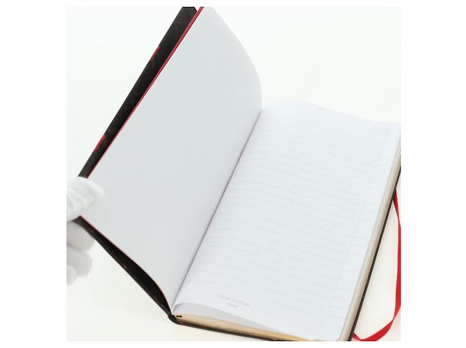 LOUIS VUITTON Carnet Collector Cherry Print Notebook MM Jane Canvas GI1371 Auth 177348M Marron - vue 10
