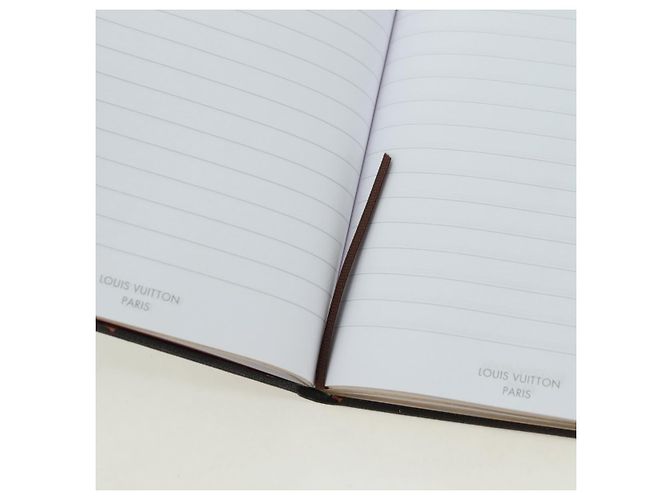 LOUIS VUITTON Carnet Collector Cherry Print Notebook MM Jane Canvas GI1371 Auth 177348M Marron - vue 11