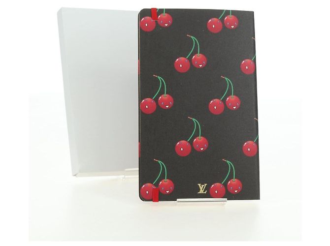 LOUIS VUITTON Carnet Collector Cherry Print Notebook MM Jane Canvas GI1371 Auth 177348M Marron - vue 12