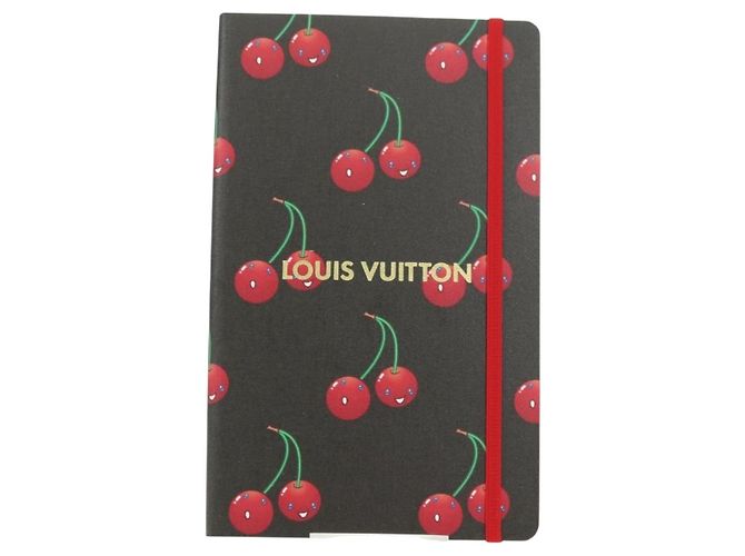 LOUIS VUITTON Carnet Collector Cherry Print Notebook MM Jane Canvas GI1371 Auth 177348M Marron - vue 13