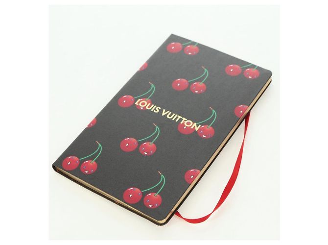 LOUIS VUITTON Carnet Collector Cherry Print Notebook MM Jane Canvas GI1371 Auth 177348M Marron - vue 14