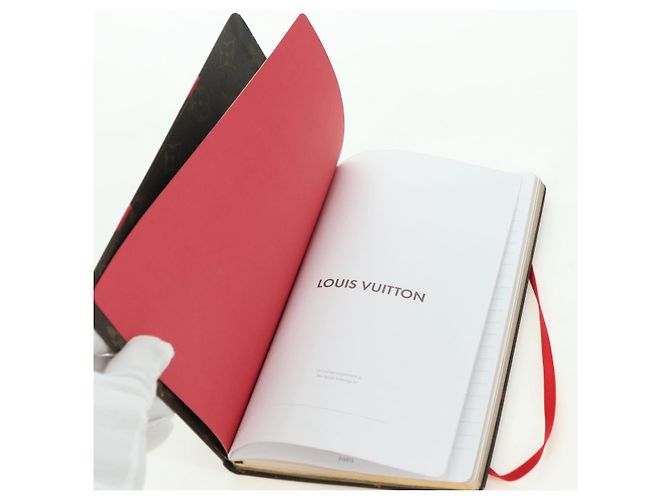 LOUIS VUITTON Carnet Collector Cherry Print Notebook MM Jane Canvas GI1371 Auth 177348M Marron - vue 15