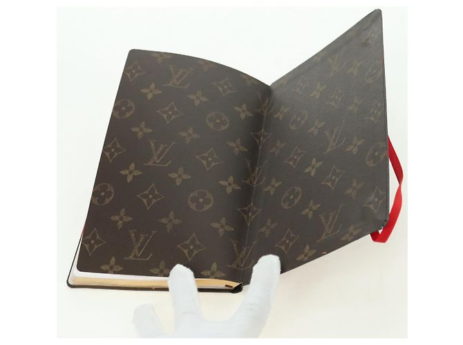 LOUIS VUITTON Carnet Collector Cherry Print Notebook MM Jane Canvas GI1371 Auth 177348M Marron - vue 18
