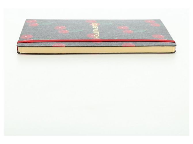 LOUIS VUITTON Carnet Collector Cherry Print Notebook MM Jane Canvas GI1371 Auth 177348M Marron - vue 3