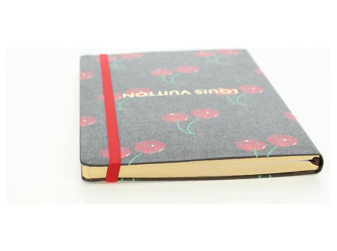 LOUIS VUITTON Carnet Collector Cherry Print Notebook MM Jane Canvas GI1371 Auth 177348M Marron - vue 5