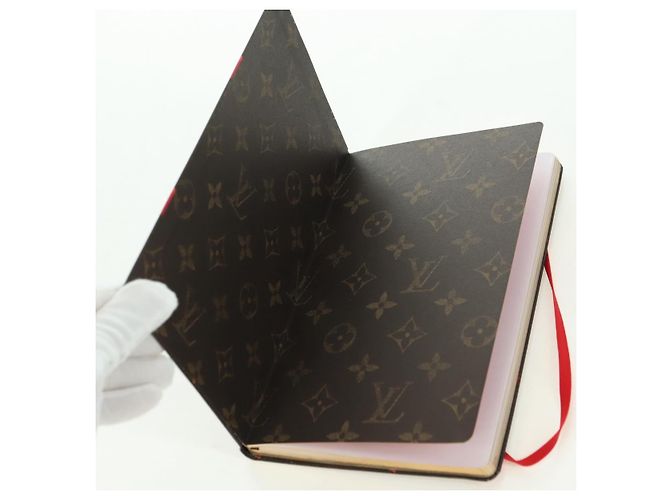 LOUIS VUITTON Carnet Collector Cherry Print Notebook MM Jane Canvas GI1371 Auth 177348M Marron - vue 9