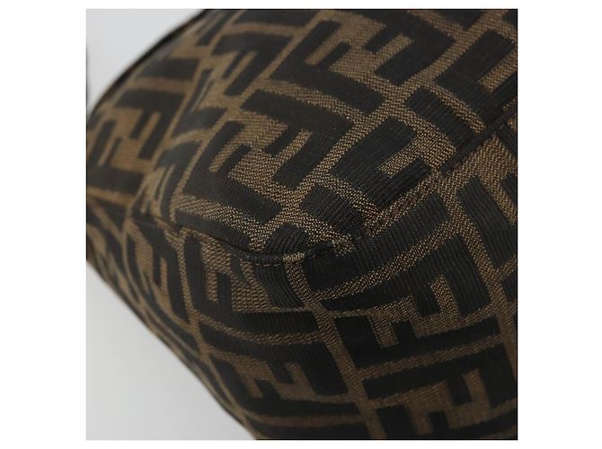 FENDI Borsa Mamma Baguette in tela Zucca Nero Marrone 222826426 Auth fm5313A - vista 15