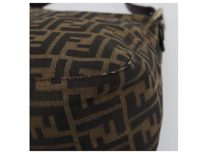 FENDI Borsa Mamma Baguette in tela Zucca Nero Marrone 222826426 Auth fm5313A - vista 16