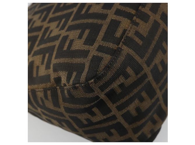 FENDI Borsa Mamma Baguette in tela Zucca Nero Marrone 222826426 Auth fm5313A - vista 17