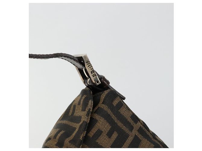 FENDI Borsa Mamma Baguette in tela Zucca Nero Marrone 222826426 Auth fm5313A - vista 18