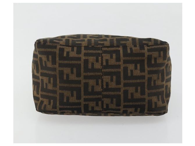 FENDI Borsa Mamma Baguette in tela Zucca Nero Marrone 222826426 Auth fm5313A - vista 5