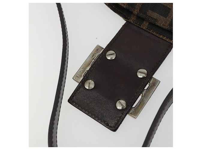 FENDI Borsa Mamma Baguette in tela Zucca Nero Marrone 222826426 Auth fm5313A - vista 9