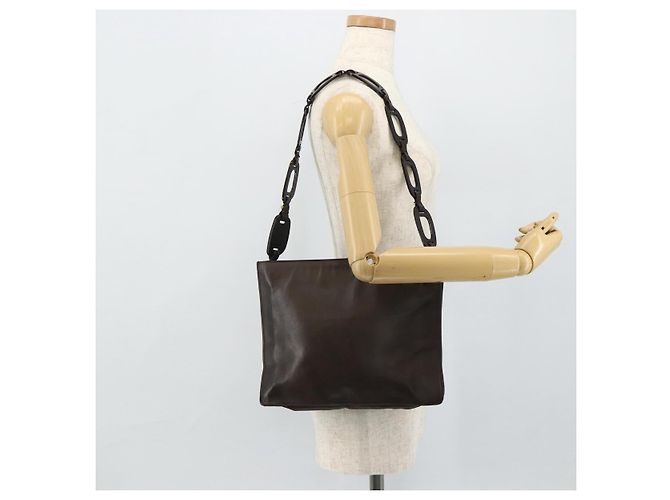 Sac à bandoulière GUCCI en cuir marron 001 2122 1822 Auth bs34903 - vue 22