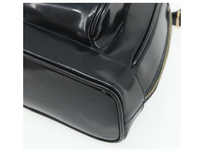 Borsa a Spalla GUCCI Bamboo in Pelle Vernice Nera e Oro 003 2113 0127 Auth 168840 Nero D'oro - vista 14