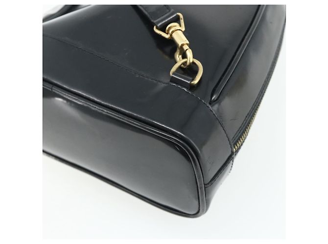 Borsa a Spalla GUCCI Bamboo in Pelle Vernice Nera e Oro 003 2113 0127 Auth 168840 Nero D'oro - vista 16