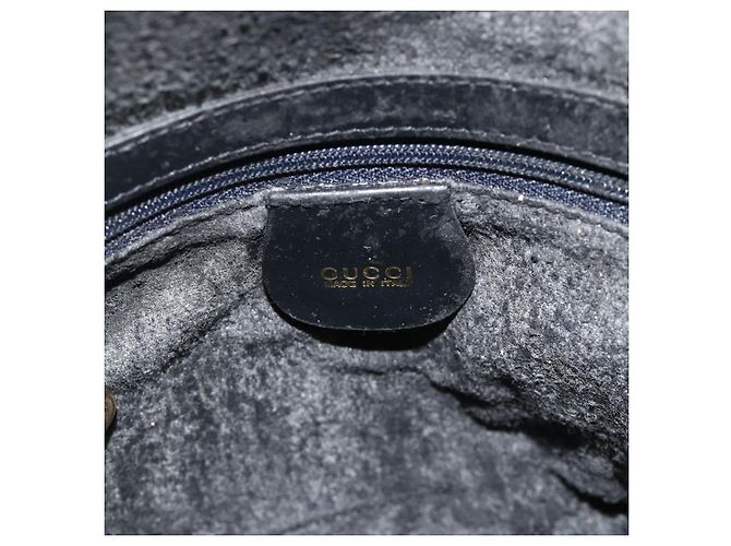 Borsa a Spalla GUCCI Bamboo in Pelle Vernice Nera e Oro 003 2113 0127 Auth 168840 Nero D'oro - vista 18