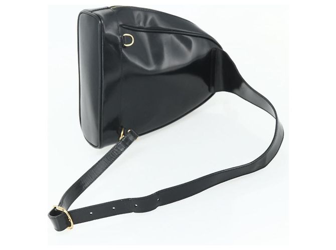 Borsa a Spalla GUCCI Bamboo in Pelle Vernice Nera e Oro 003 2113 0127 Auth 168840 Nero D'oro - vista 7