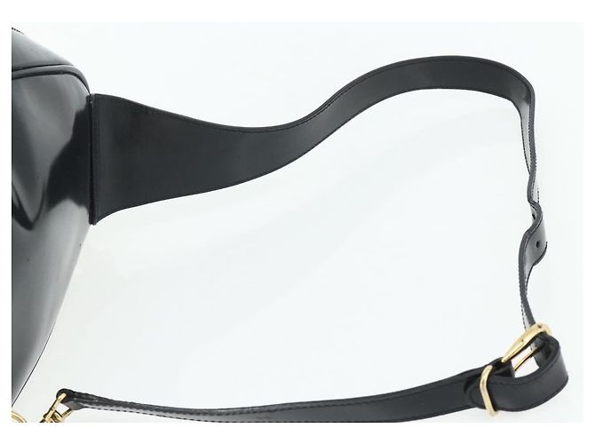 Borsa a Spalla GUCCI Bamboo in Pelle Vernice Nera e Oro 003 2113 0127 Auth 168840 Nero D'oro - vista 8