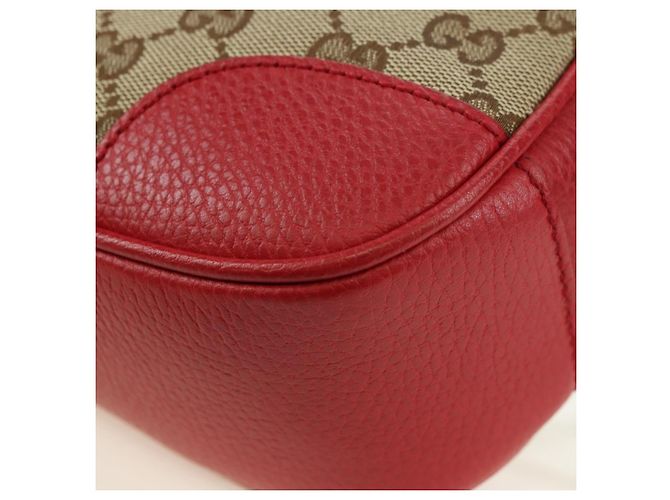 GUCCI GG Canvas Shoulder Bag Beige Gold 449413 Auth am11547V Golden - view 19