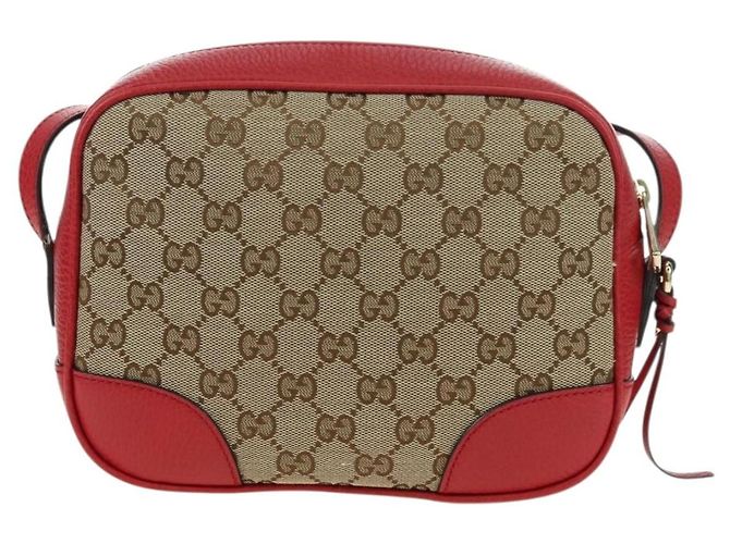 GUCCI GG Canvas Shoulder Bag Beige Gold 449413 Auth am11547V Golden - view 2