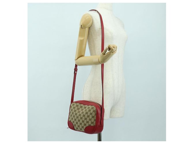 GUCCI GG Canvas Shoulder Bag Beige Gold 449413 Auth am11547V Golden - view 28