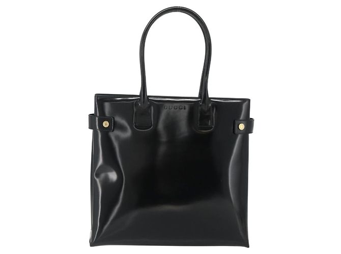 Borsa GUCCI in pelle vernice nera e oro 002 2265 0407 Auth 177511 Nero D'oro - vista 13