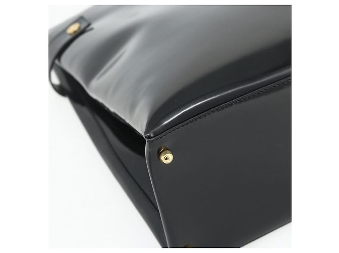 Borsa GUCCI in pelle vernice nera e oro 002 2265 0407 Auth 177511 Nero D'oro - vista 14