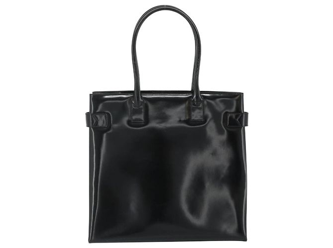 Borsa GUCCI in pelle vernice nera e oro 002 2265 0407 Auth 177511 Nero D'oro - vista 2