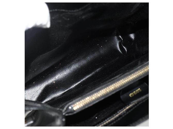 Borsa GUCCI in pelle vernice nera e oro 002 2265 0407 Auth 177511 Nero D'oro - vista 22