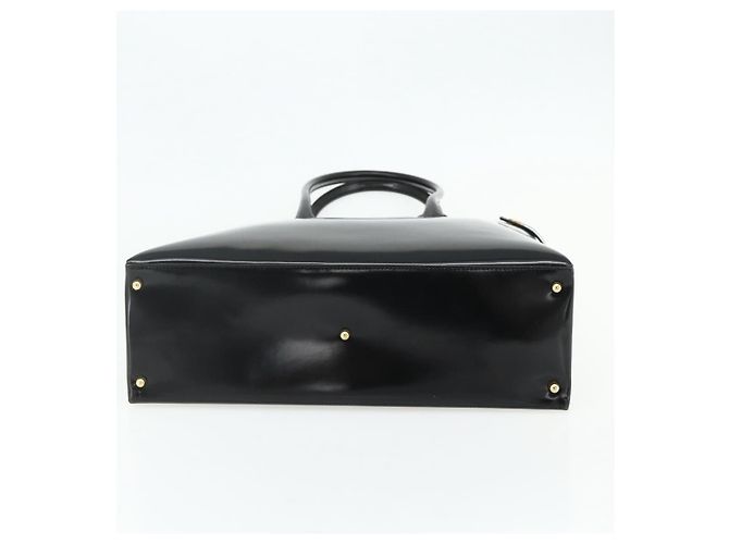 Borsa GUCCI in pelle vernice nera e oro 002 2265 0407 Auth 177511 Nero D'oro - vista 5