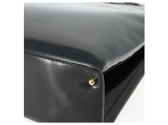 Borsa GUCCI in pelle vernice nera e oro 002 2265 0407 Auth 177511 Nero D'oro - vista 9