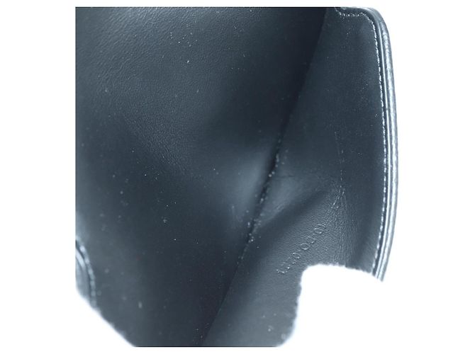Pochette da collo Christian Dior Trotter Canvas Nero Argento Auth 177974M - vista 10